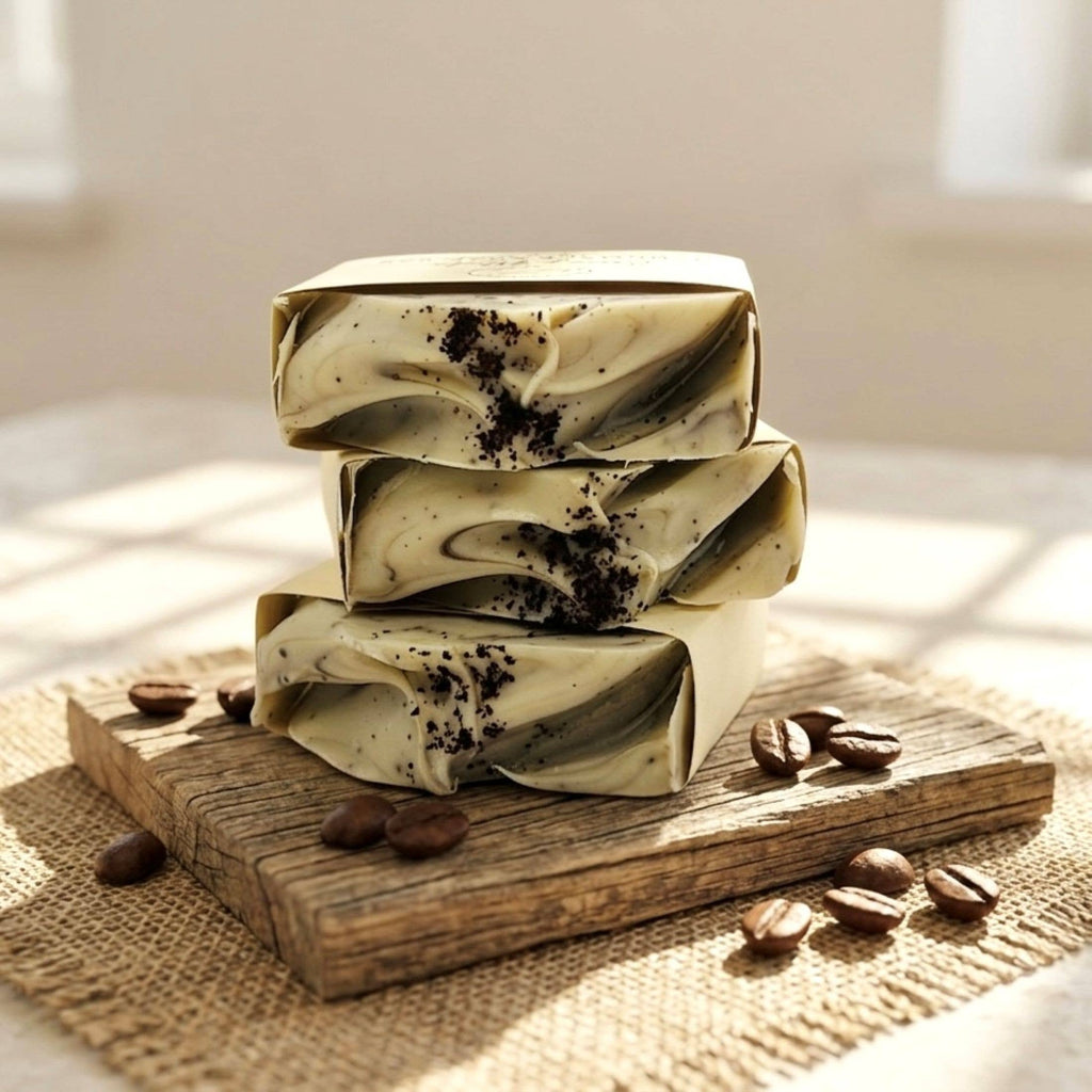 Creamy Mocha Coffee Soap Bar | Handmade Vegan Cold Process
