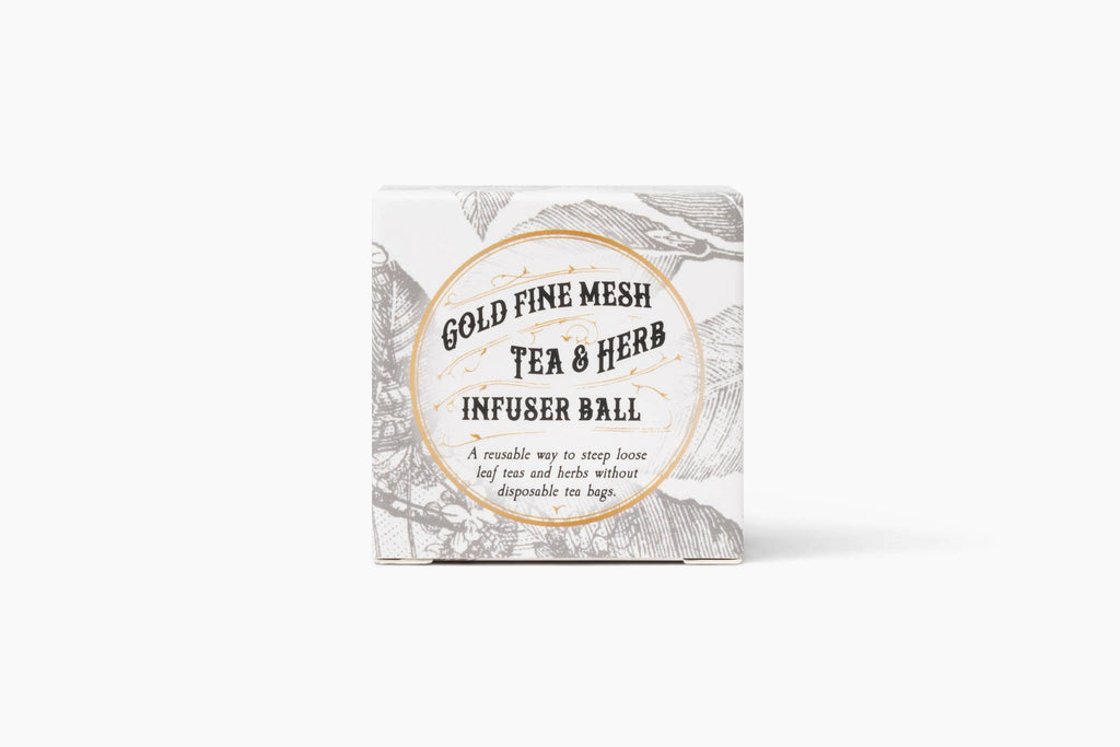 Gold Fine Mesh Tea & Herb Infuser Ball – Reusable Loose Leaf Tea Strainer