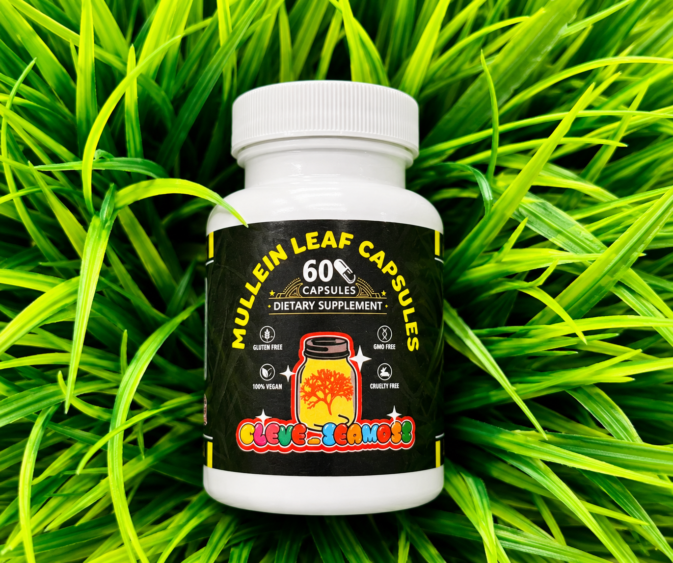 Mullein Leaf Capsules | Detox Lungs | Allergies | Asthma | Sore Throat | Cough | Gout