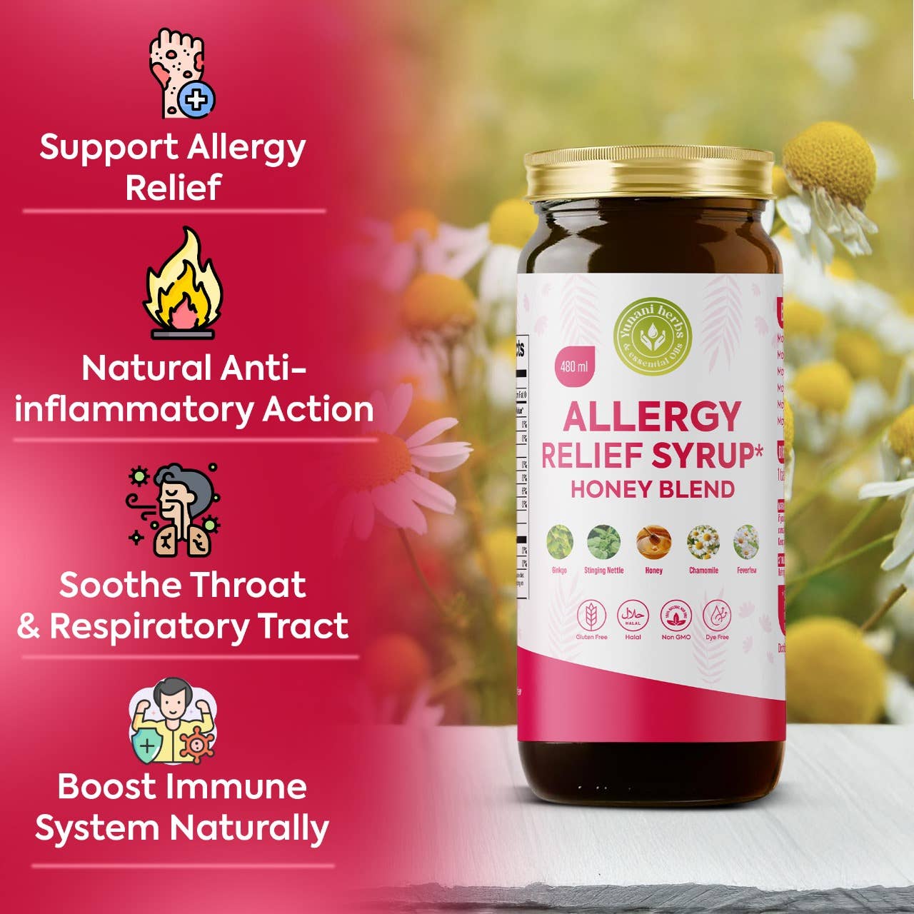 Allergy Relief Syrup Honey Blend