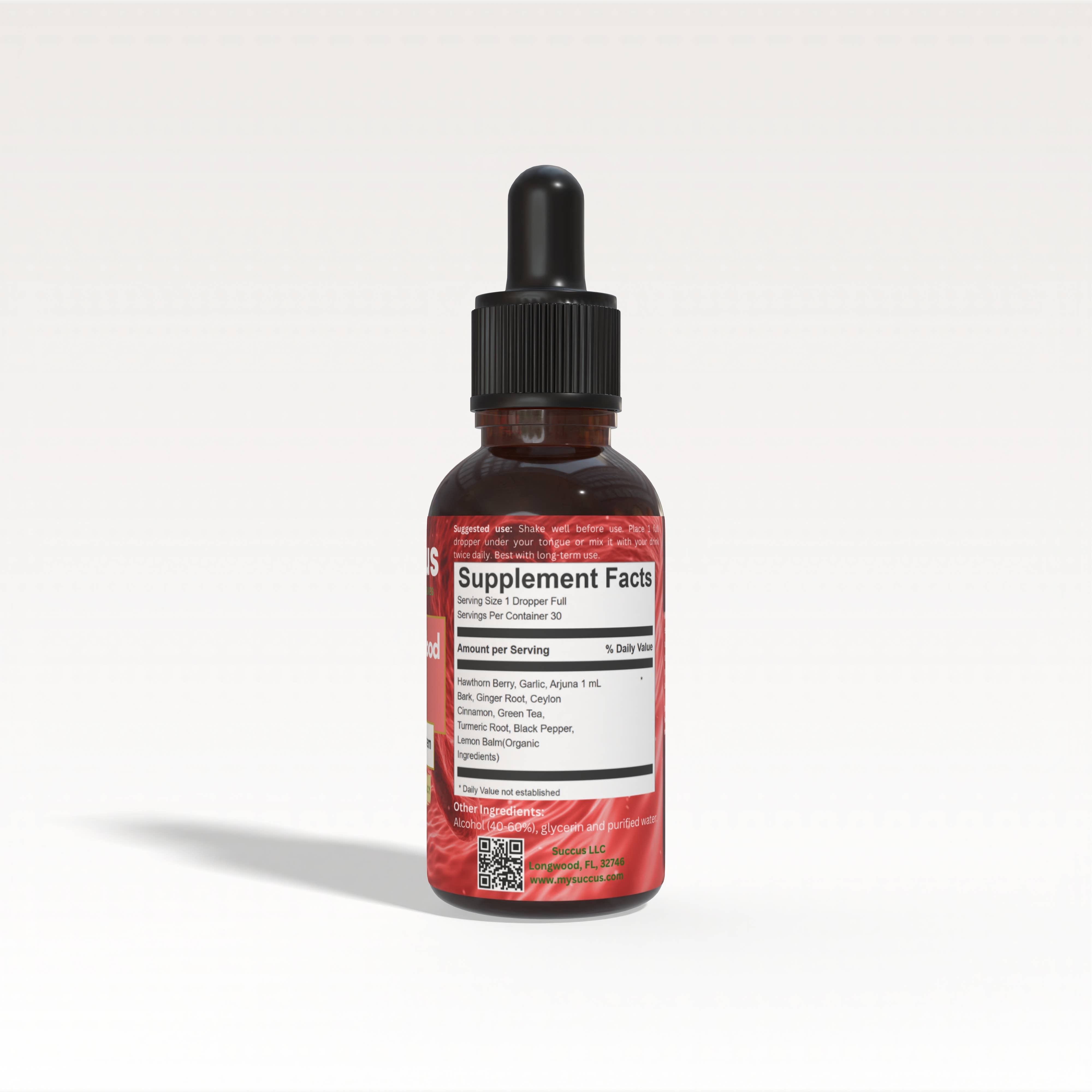 Heart and Blood Elixir - Herbal Support for Vitality & Flow: Alcohol Free / 1 fl oz