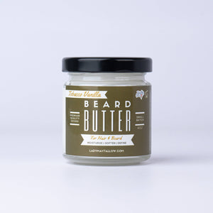 All-Natural Tallow Beard, Hair and Scalp Butter: TOBACCO VANILLA (NEW!)