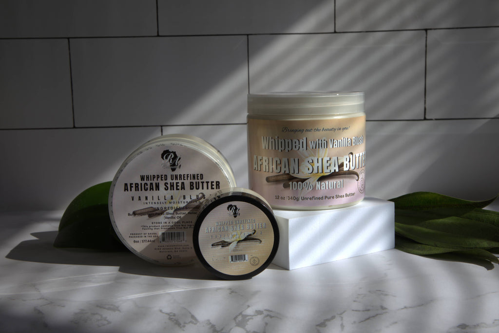 Whipped African Ivory Shea Butter, Vanilla Blush - 12oz