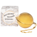 Gold Fine Mesh Tea & Herb Infuser Ball – Reusable Loose Leaf Tea Strainer