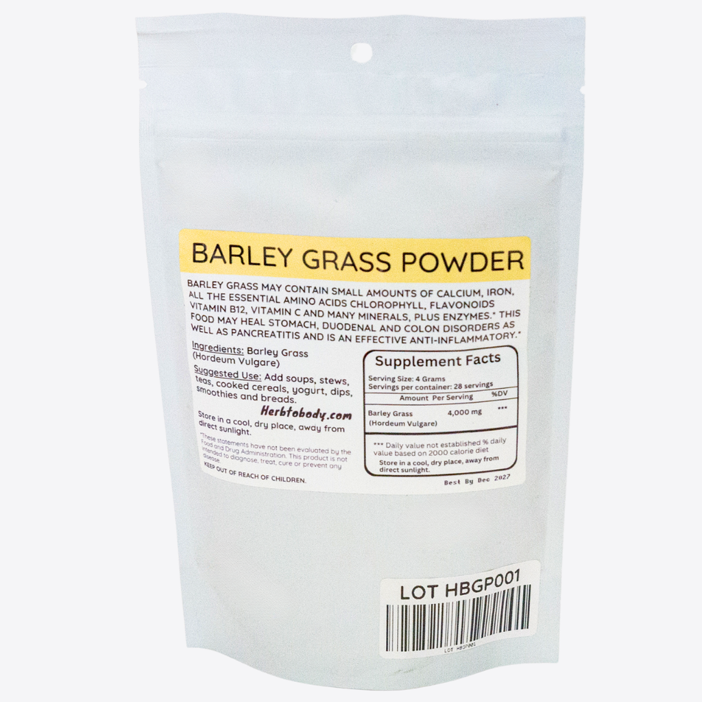 Barley Grass Powder (Alkalizing Supergreen • Detox Support • Energy &amp; Nutrient Boost)