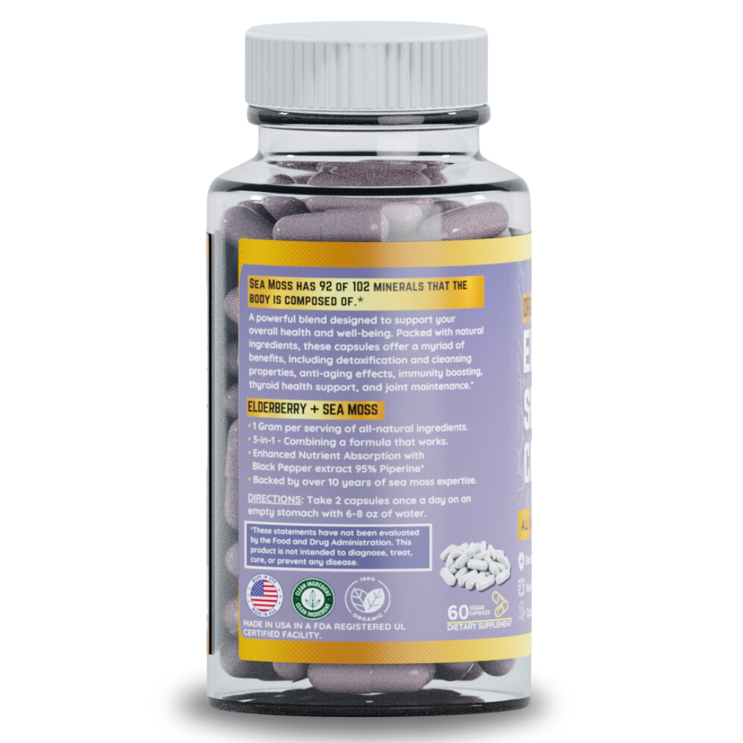 Elderberry Sea Moss Capsules (60 Capsules)