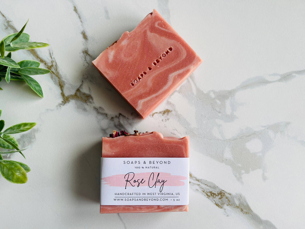 Rose Clay Soap Bar | Gentle Detox, Sensitive Skin & Glow Cleanse