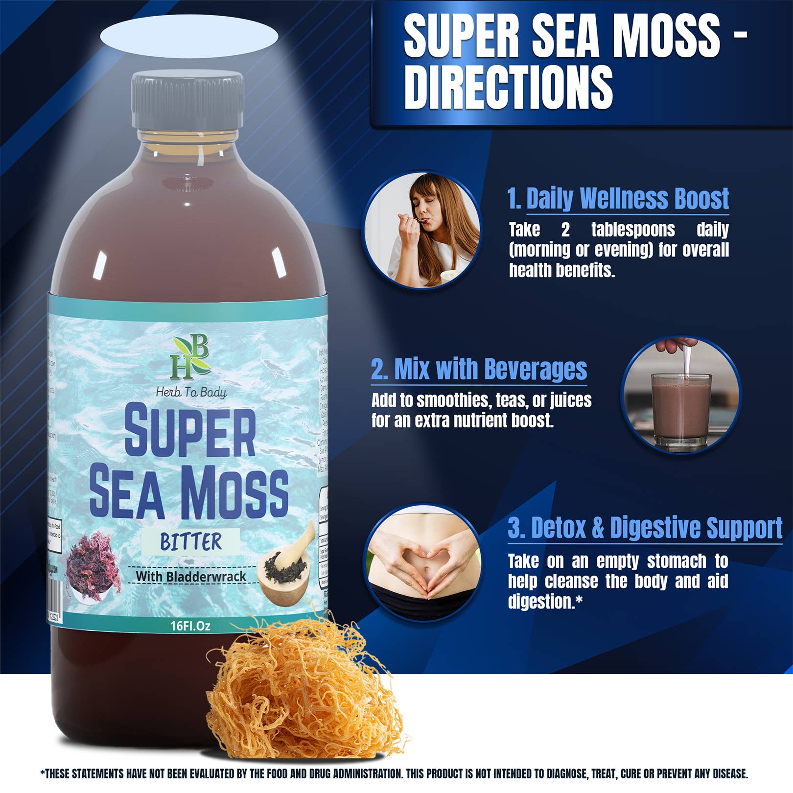 Super Sea Moss Bitter | 40+ Herbal Wellness Tonic with Irish Moss & Bladderwrack