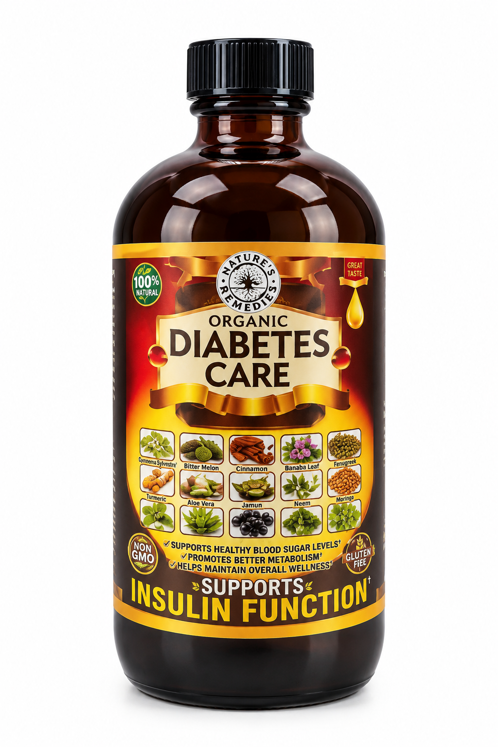 Diabetes Care (16oz Glass Bottle) (Not for beginners)