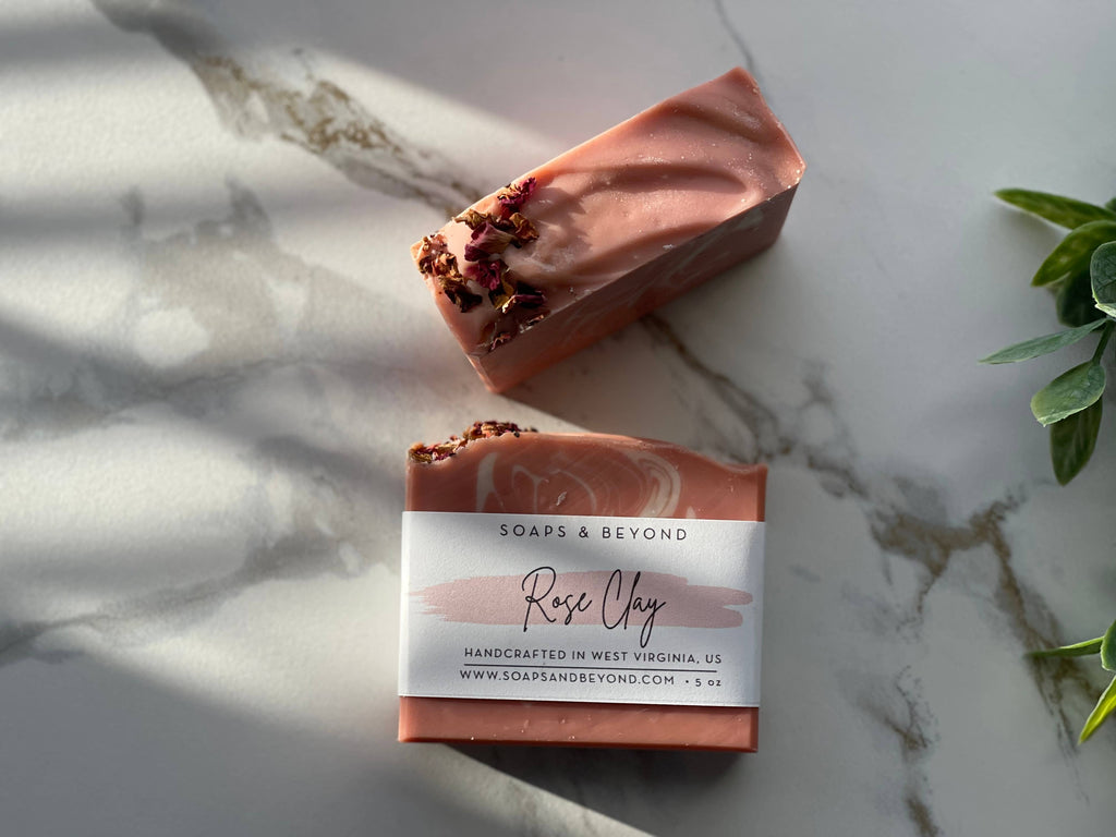 Rose Clay Soap Bar | Gentle Detox, Sensitive Skin & Glow Cleanse