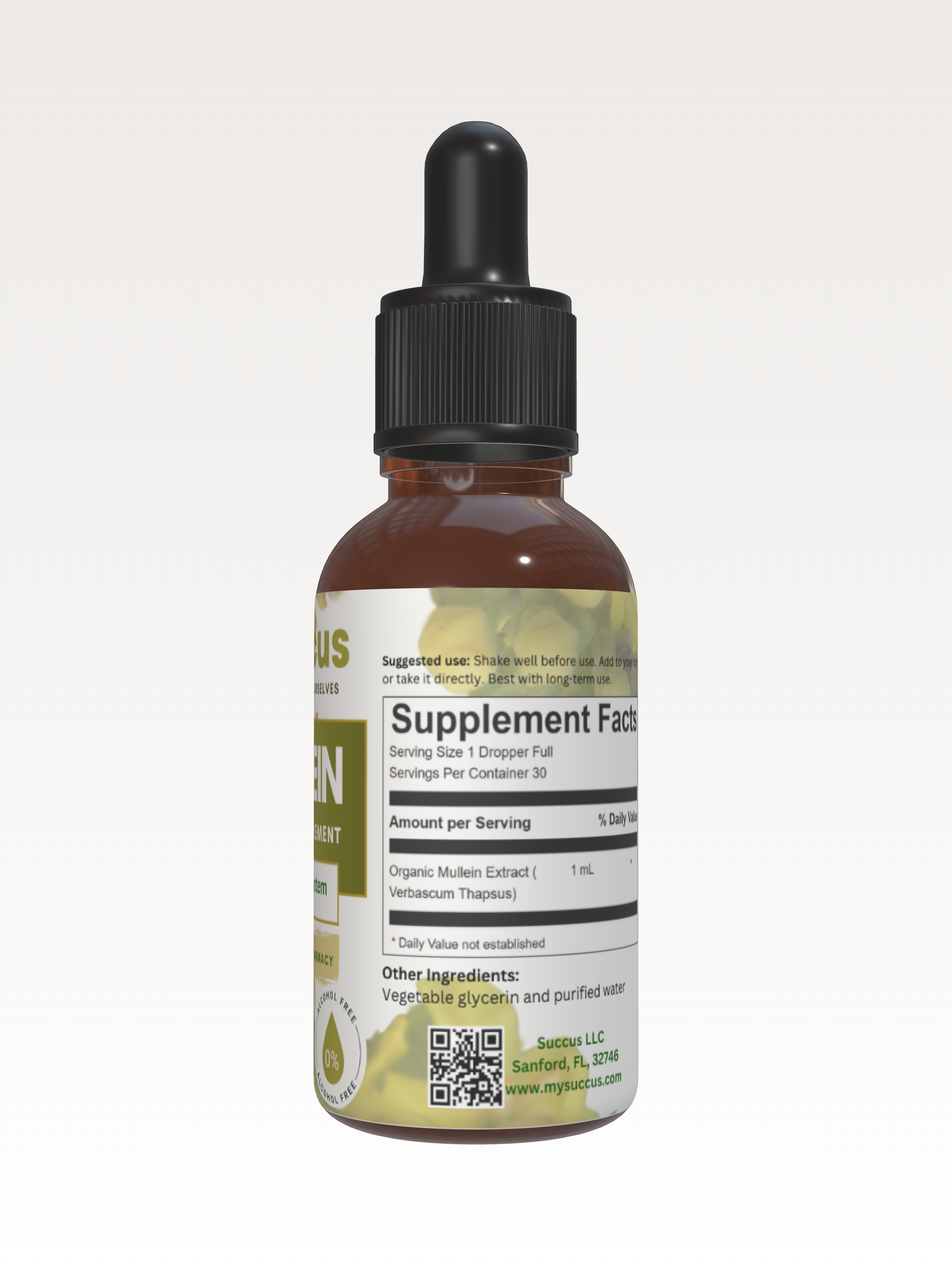 Mullein Tincture - Alcohol Free / 1 fl oz