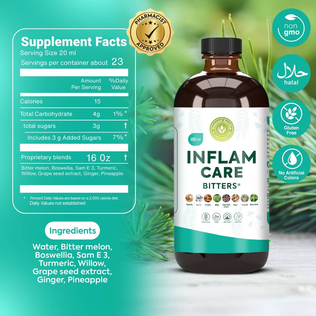 INFALM CARE Living Bitters (Inflammation | Immune | Cleanse | Digestion)