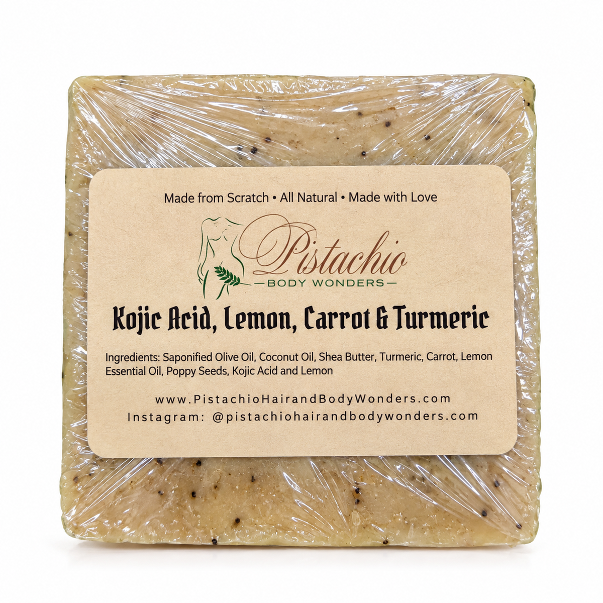 Kojic Acid, Lemon, Carrot and Turmeric Soap Bar (discontinuing)