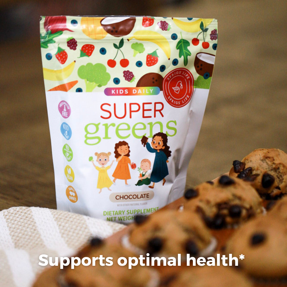 Kids Daily Super Greens Chocolate | 40+ Superfoods & Probiotics | 9.5 oz