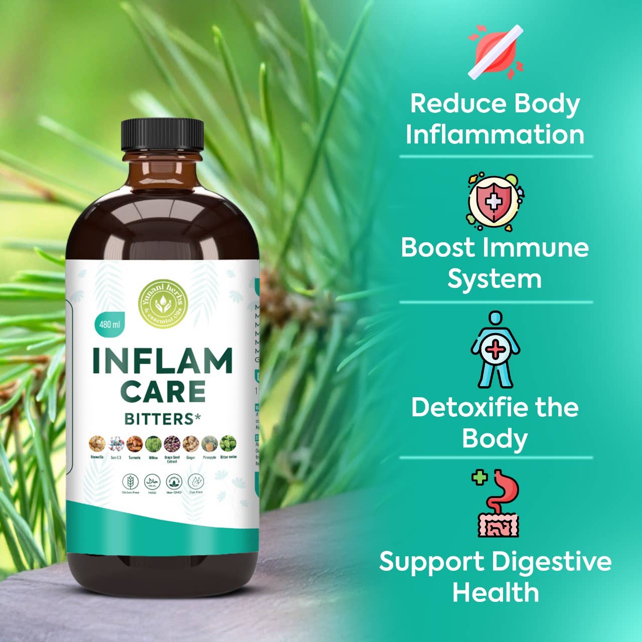 INFALM CARE Living Bitters (Inflammation | Immune | Cleanse | Digestion)