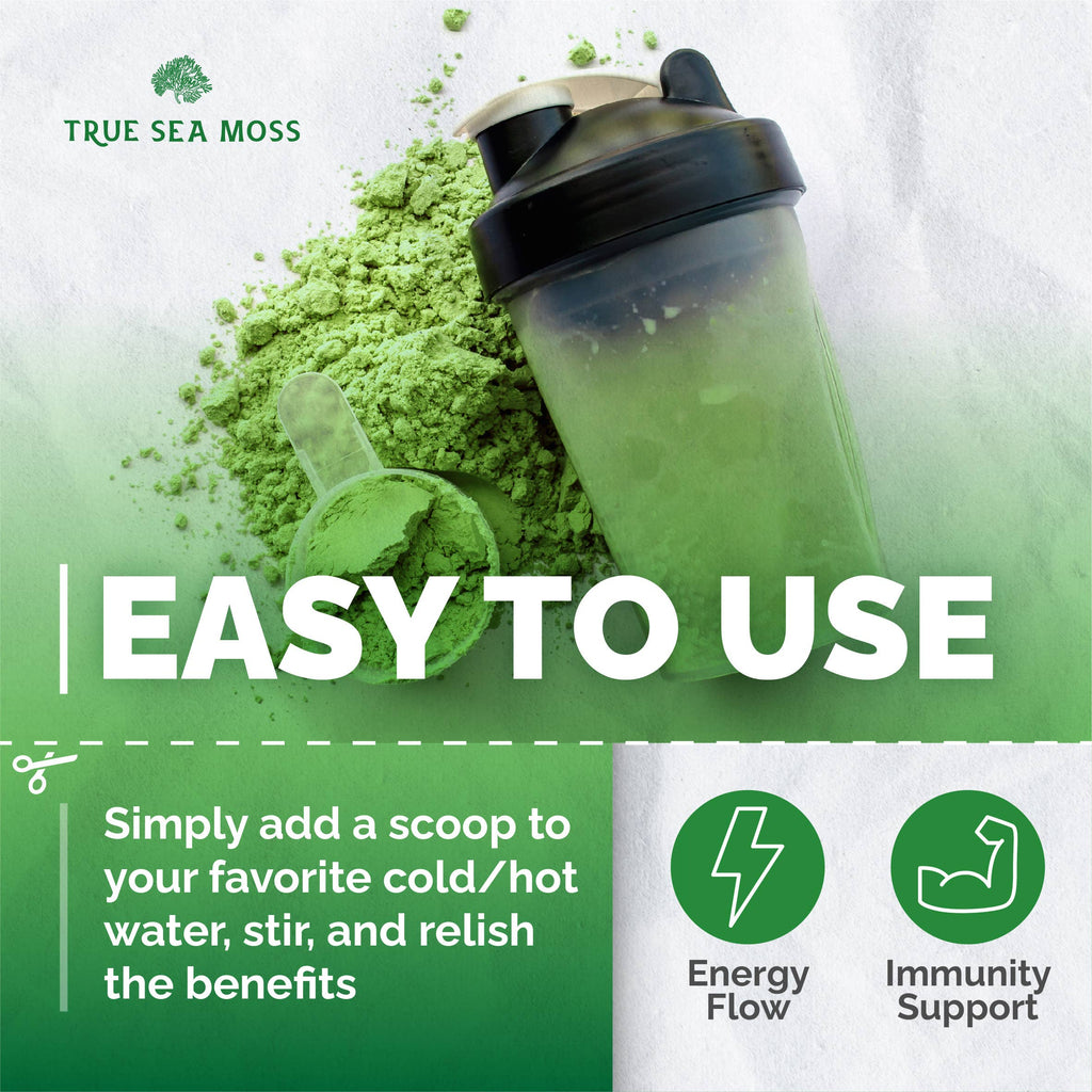 Sea Moss Green Superfood Powder – Organic 8-in-1 Energy & Immunity Blend