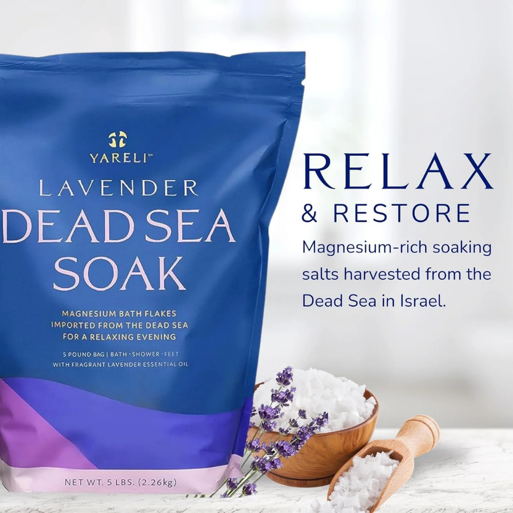 Lavender Dead Sea Magnesium Bath Flakes – Relax & Restore | 5 lb
