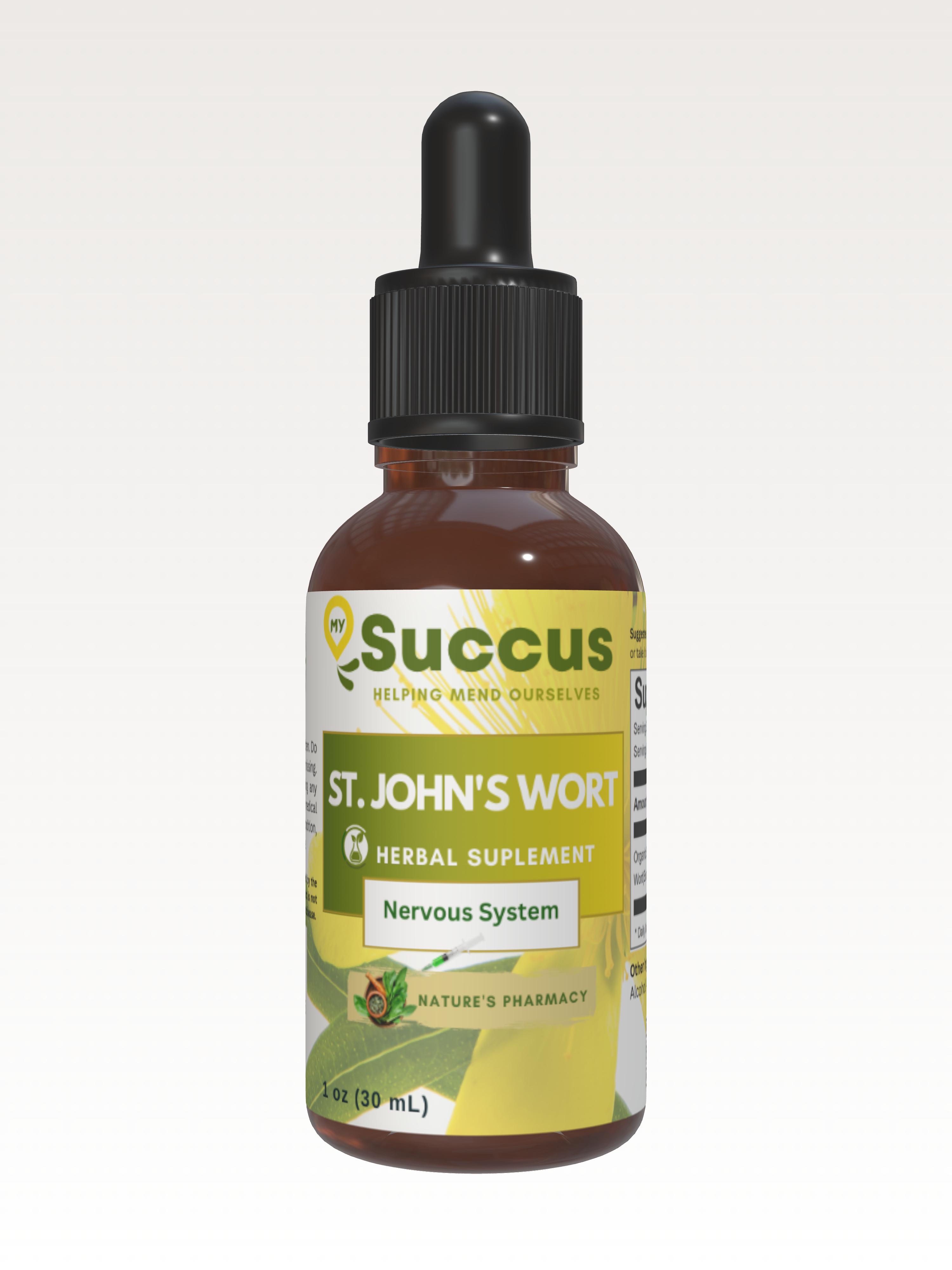 St. John's Wort Tincture - Nervous System (High Potency) : Alcohol Extract / 1 fl oz