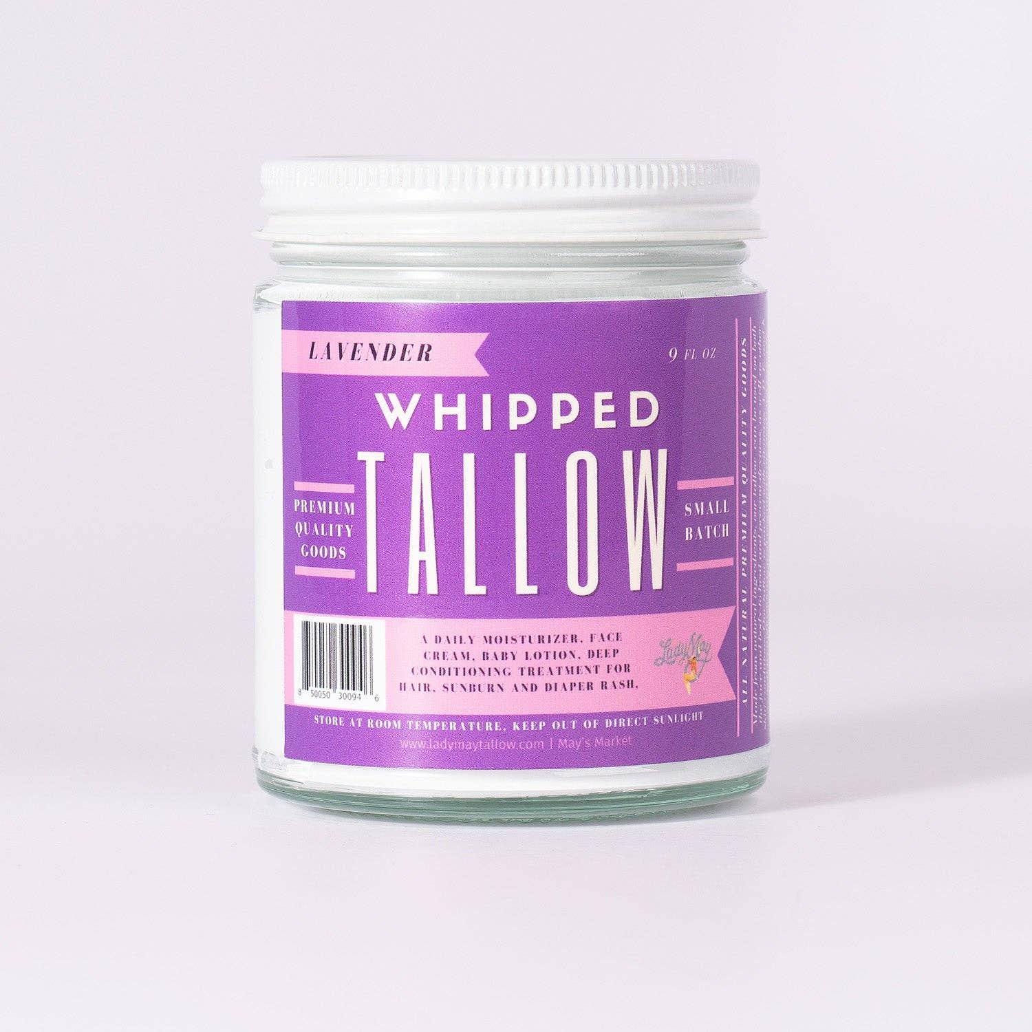 Lavender Whipped Tallow, All Natural Grass Fed Beef Tallow (NEW!)