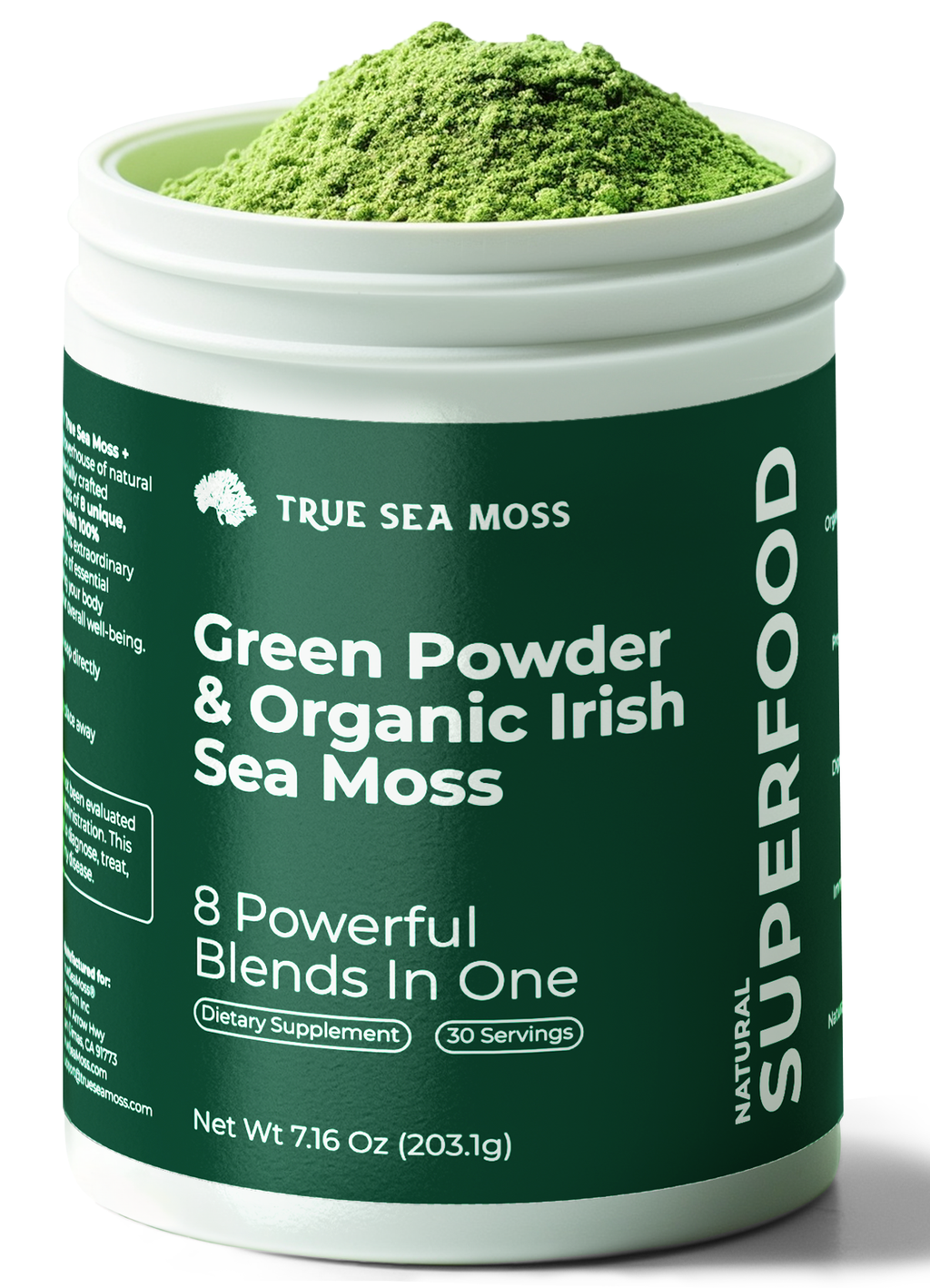 Sea Moss Green Superfood Powder – Organic 8-in-1 Energy & Immunity Blend