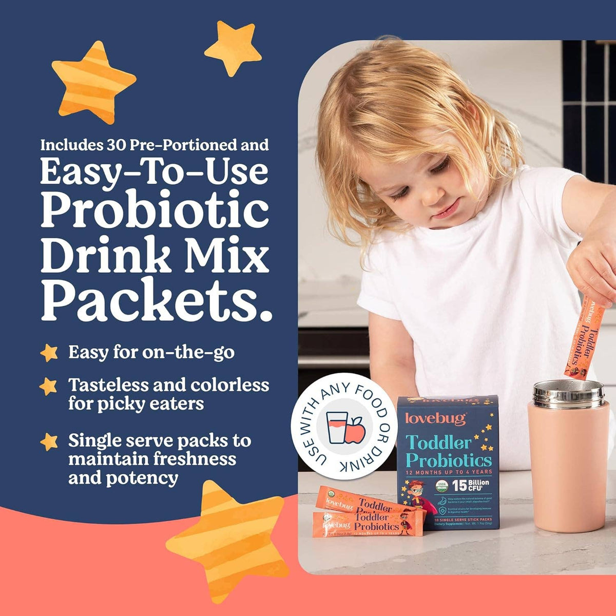 LoveBug Toddler Probiotics – Digestive & Immune Support | Ages 12 Months–4 Years