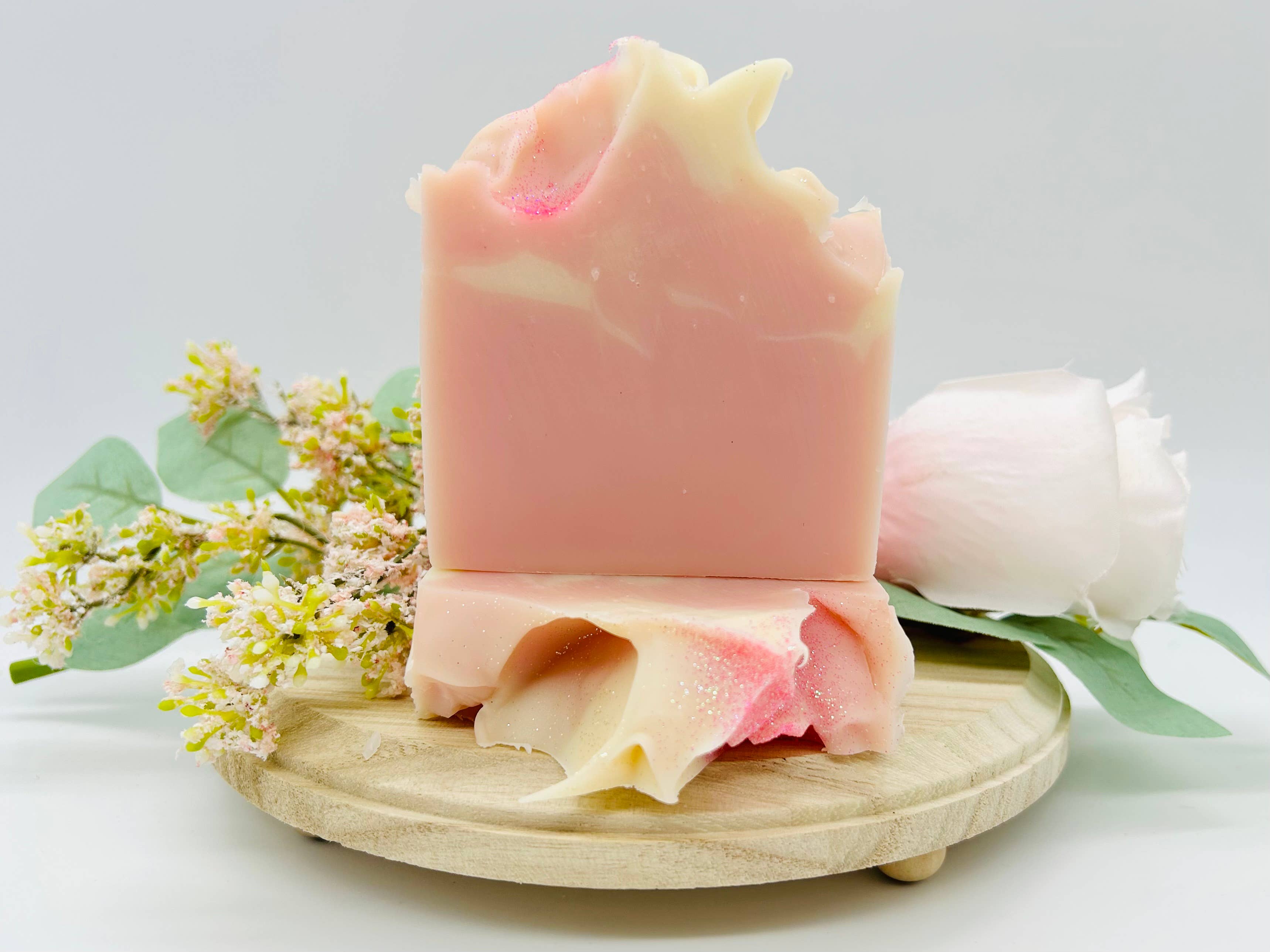Pink Berry Mimosa Handmade Soap Bar VEGAN