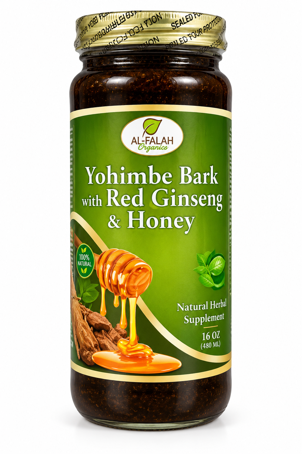 Yohimbe Bark with Red Ginseng & Honey | Anti- Inflammatory, Weight Loss, Erectile Dysfunction, Athletic Performance