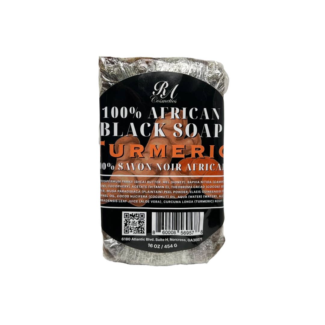 African Black Soap Bar, Turmeric Oil - 1lb