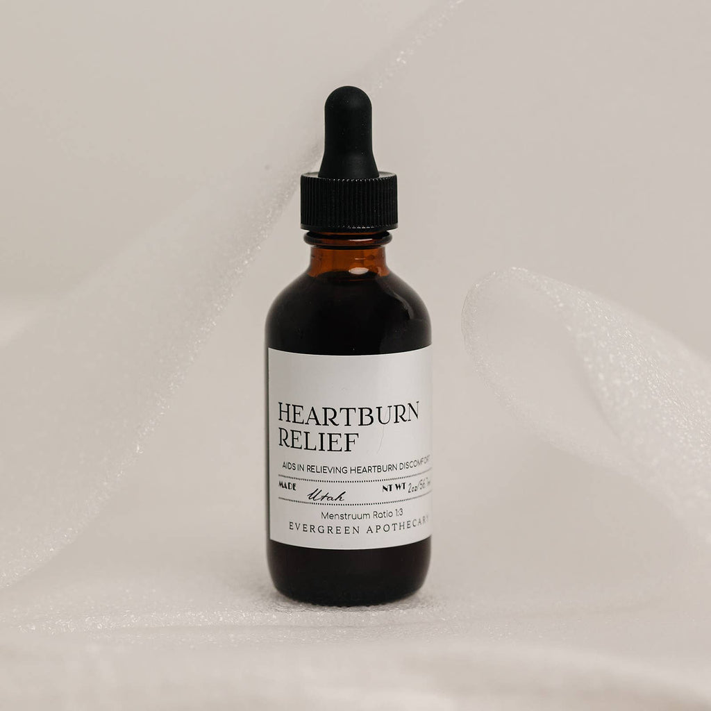 Herbal Heartburn Relief Tincture – Digestive Support Formula  (Alcohol Free)