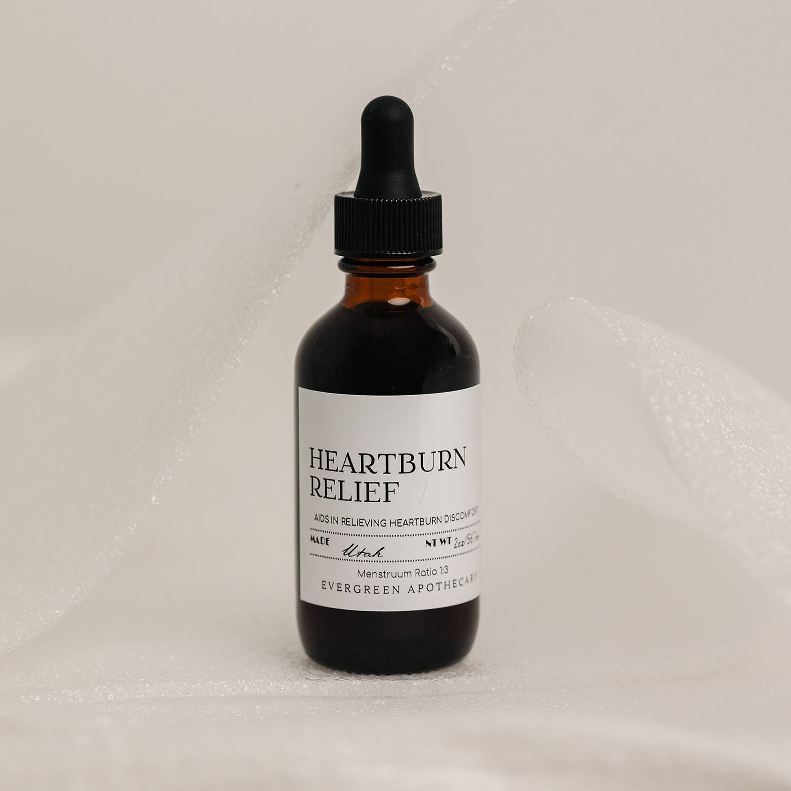 Herbal Heartburn Relief Tincture – Digestive Support Formula  (Alcohol Free)