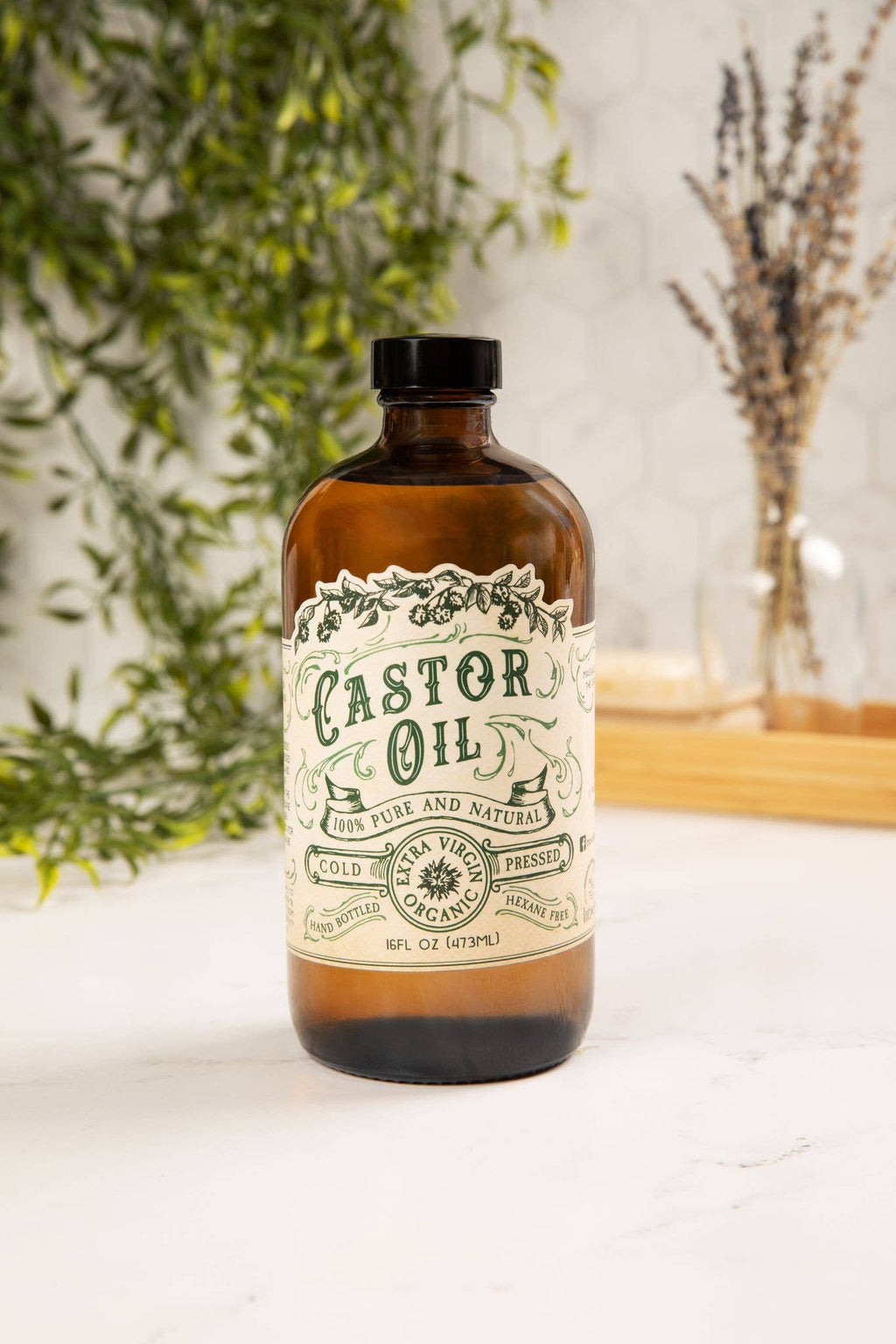 Cold Pressed Castor Oil |  (Organic & Glass Bottle)