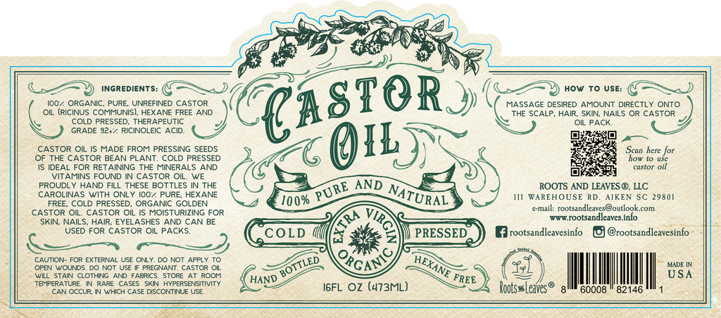Cold Pressed Castor Oil |  (Organic & Glass Bottle)