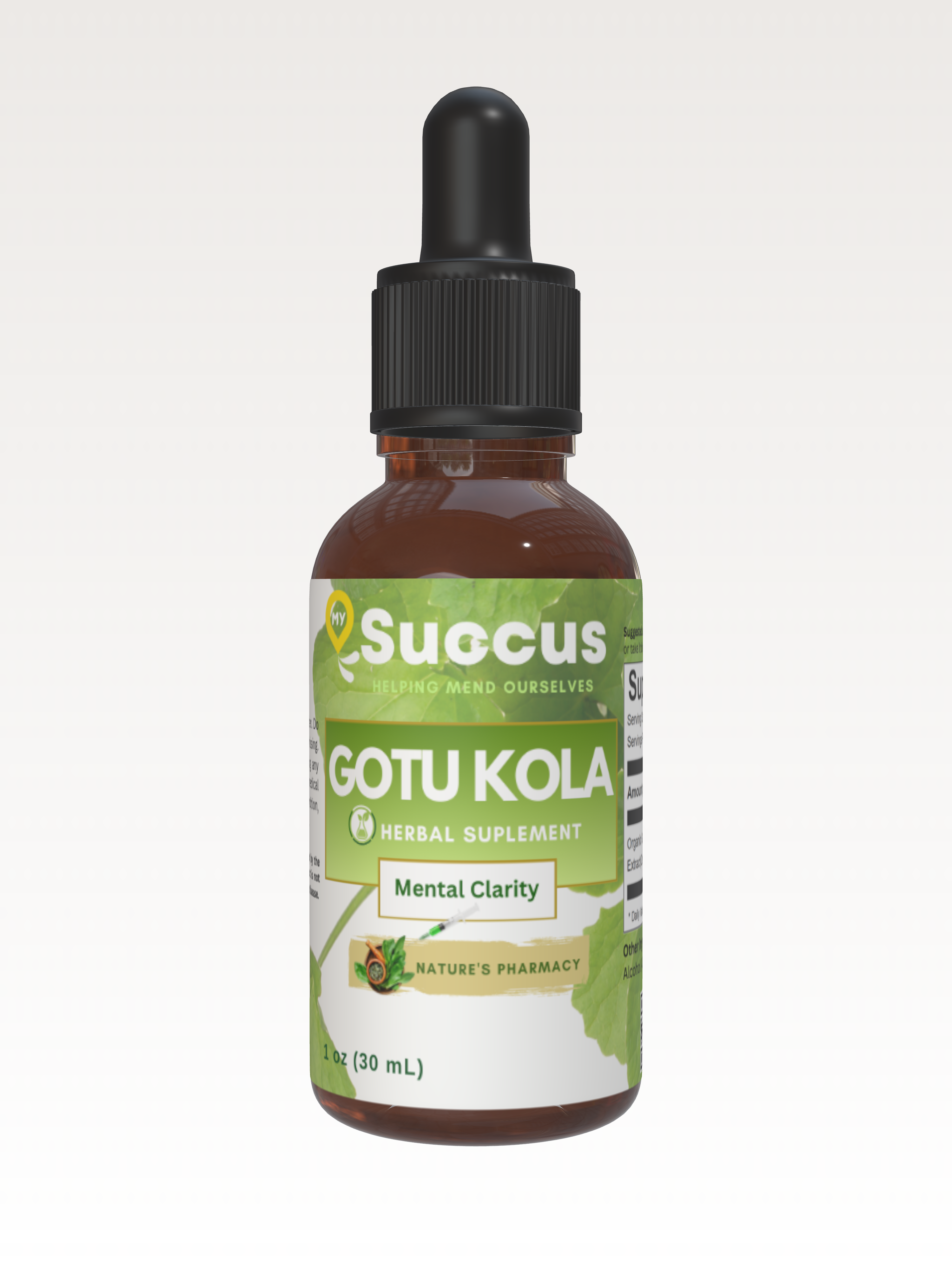 Gotu Kola Tincture - Supports Mental Clarity & Skin Health: Alcohol Free / 1 fl oz
