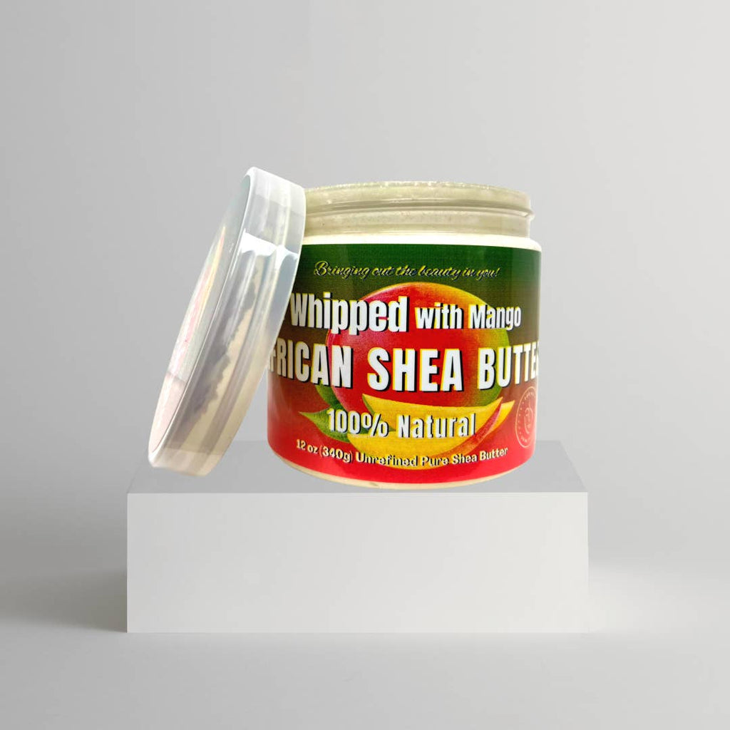 Whipped African Ivory Shea Butter, Mango - 12oz
