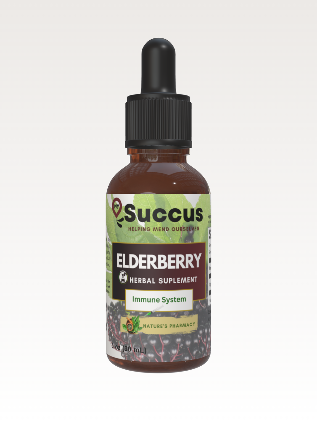 Elderberry Tincture - Herbal Support for Immune Wellness: Alcohol Free / 1 fl oz