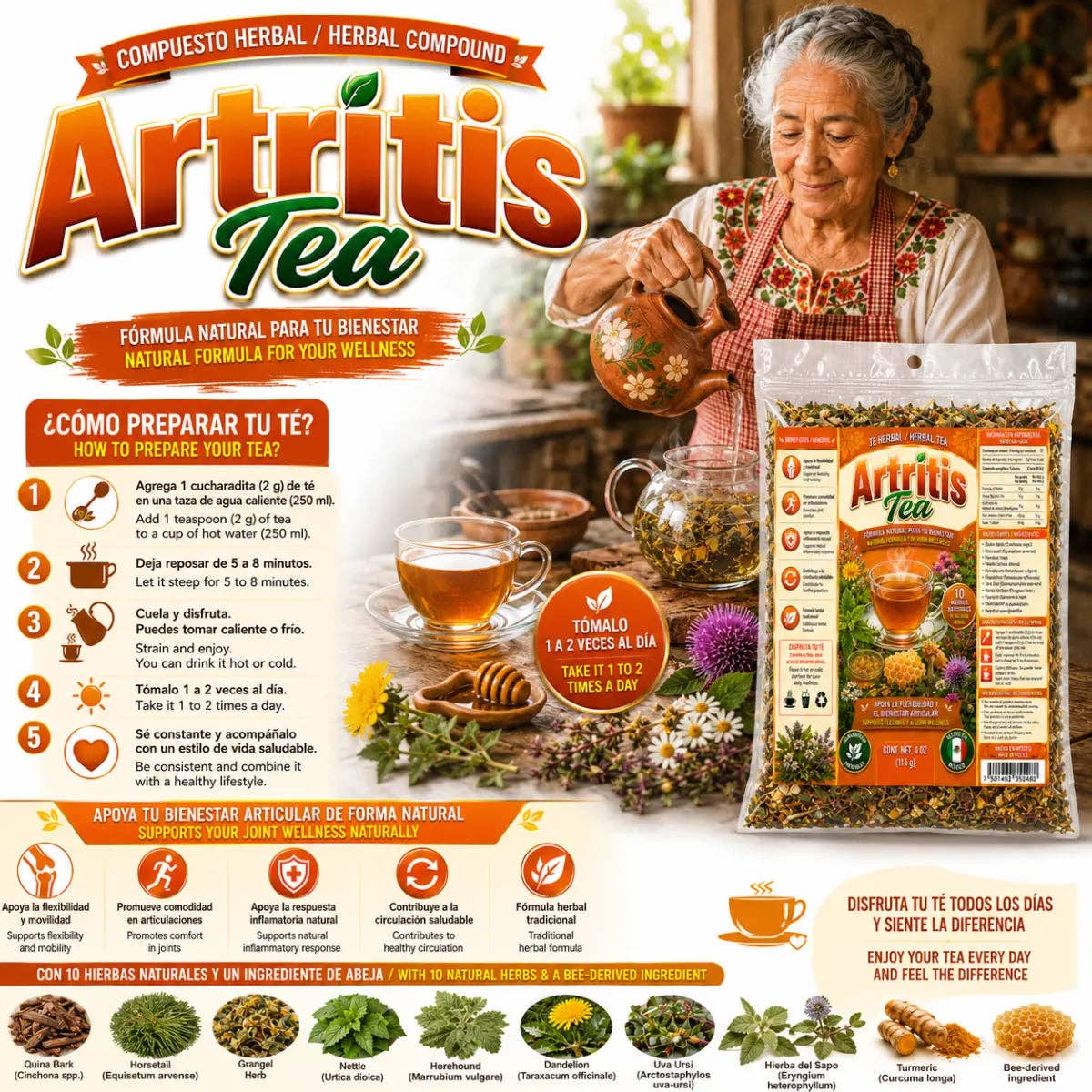 ArtritisTea Herbal Compound – Joint Comfort, Mobility & Inflammation Support | 4 oz