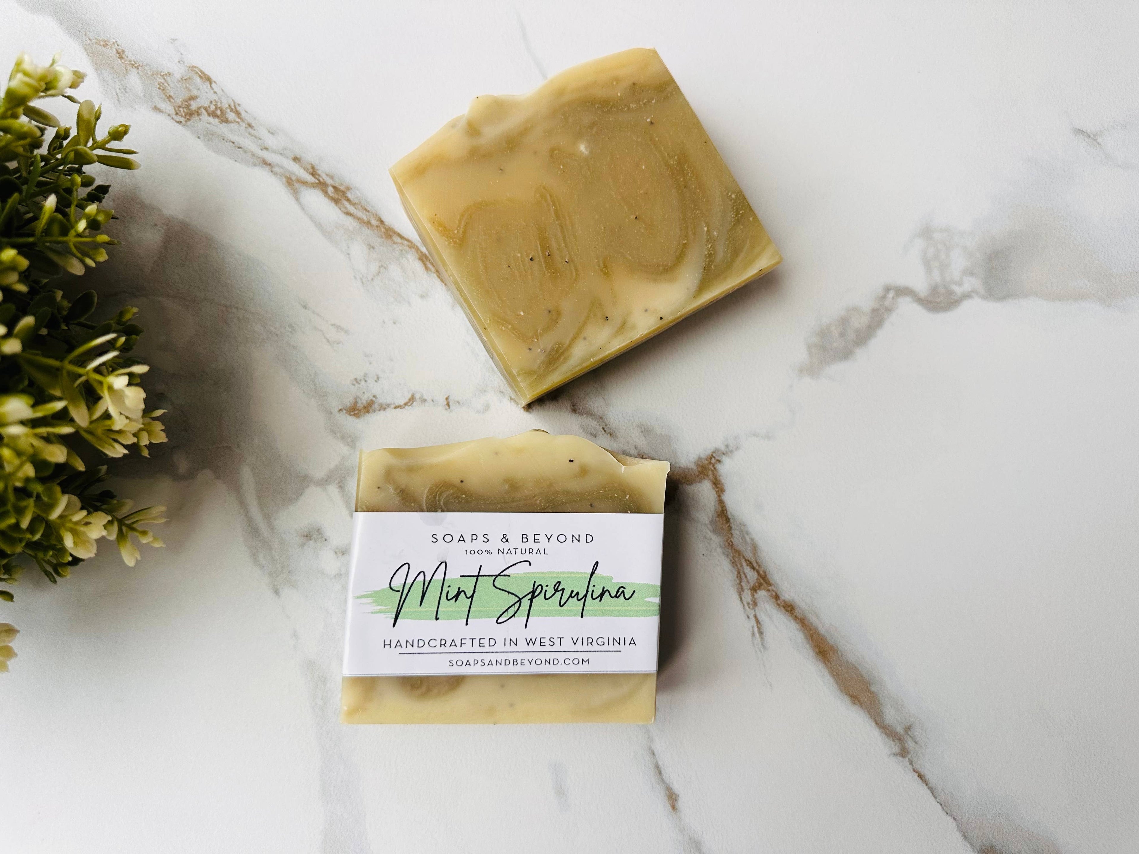 Spirulina & Mint Soap Bar | Detox, Clarifying & Refreshing Skin Cleanse (5oz)