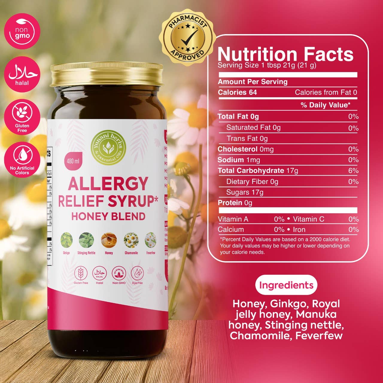 Allergy Relief Syrup Honey Blend