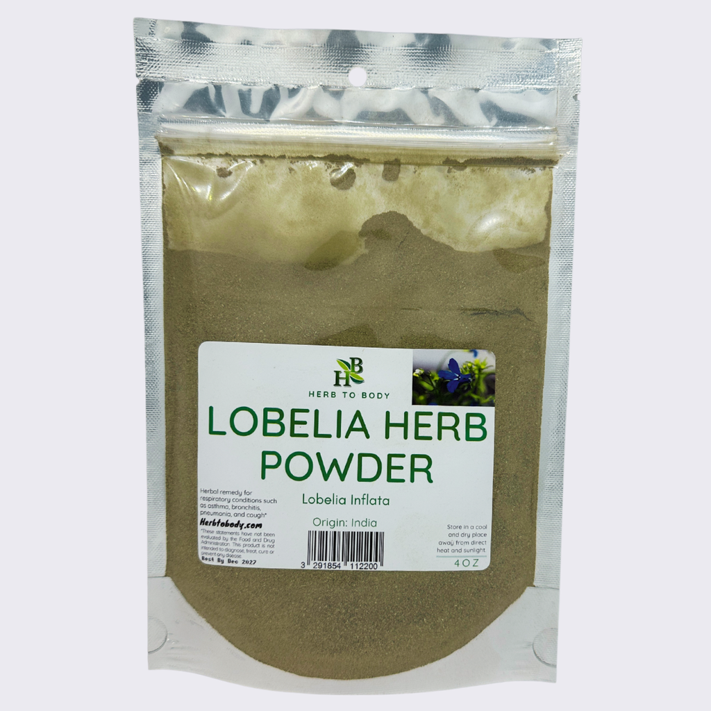 Lobelia Herb Powder ( Lung Detox • Respiratory Relief • Muscle Relaxation )