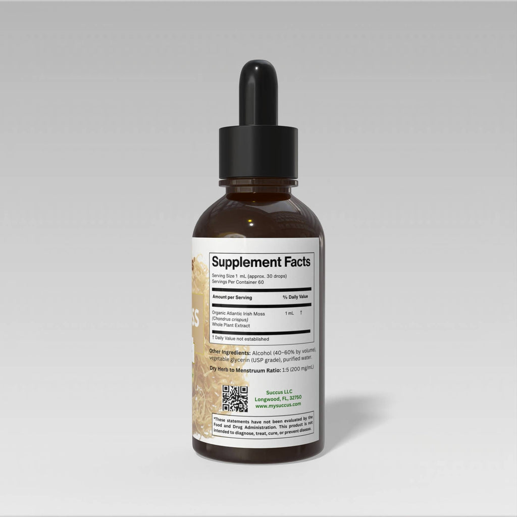 Irish Sea Moss Tincture | Mineral-Rich Oceanic Wellness | Alcohol-Free | 1 fl oz