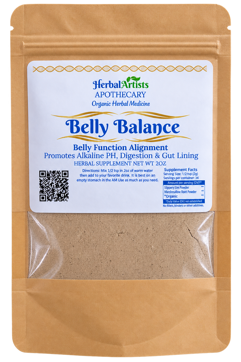 Belly Balance – Gut Lining, Digestion & Regularity Herbal Support | 2 oz