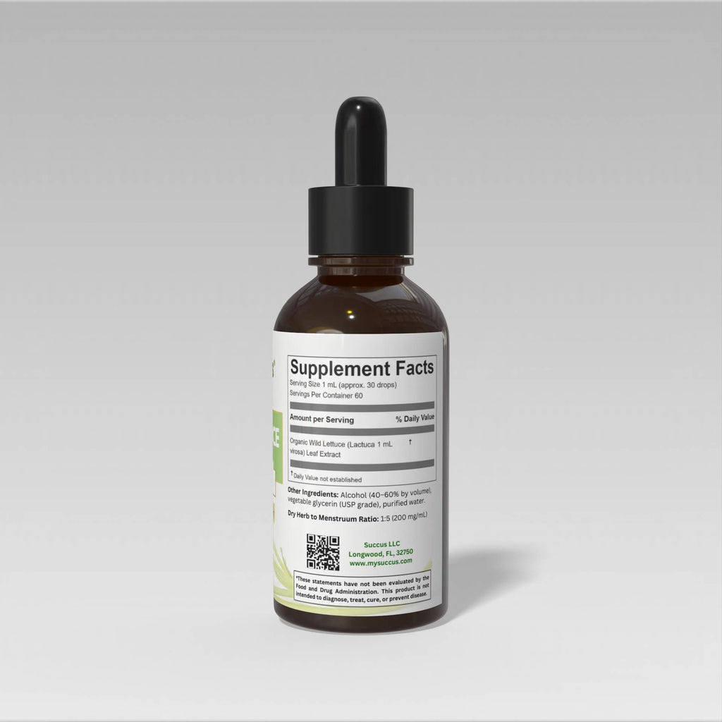 Wild Lettuce Tincture | Premium Wild Lettuce Herbal Extract: Alcohol-Free / 1 fl oz
