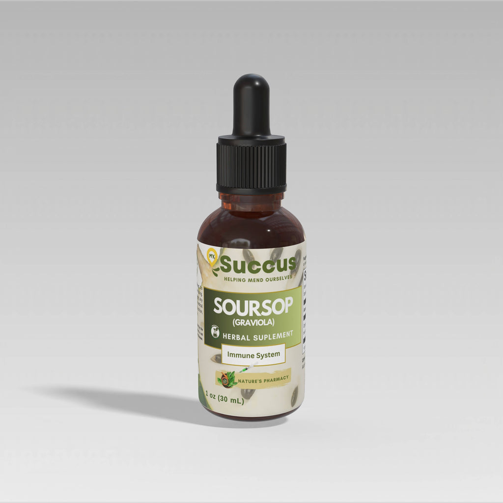 Soursop (Graviola) Tincture - Immune System (High Potency) : Alcohol Free / 1 fl oz