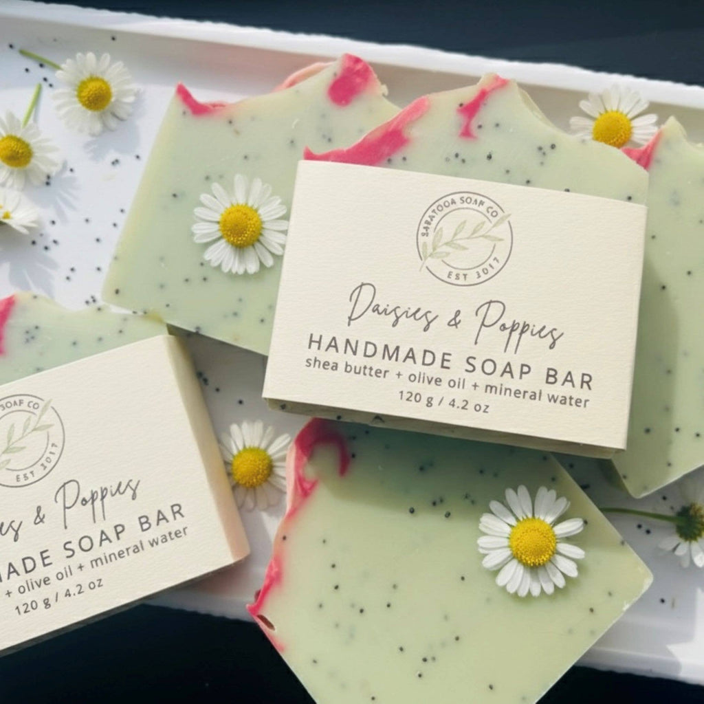 Daisies & Poppies Handmade Soap Bar (SEASONAL)