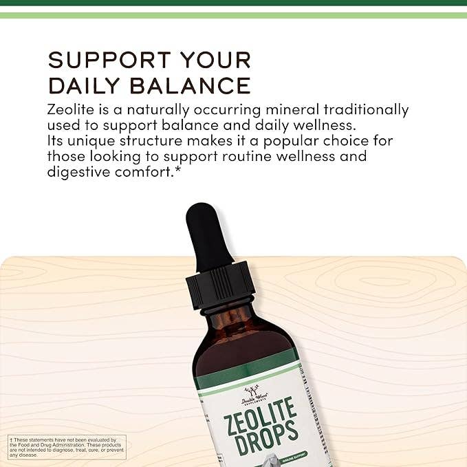 Zeolite Drops | Liquid Clinoptilolite with Vitamin B12 & Vitamin D for Daily Wellness