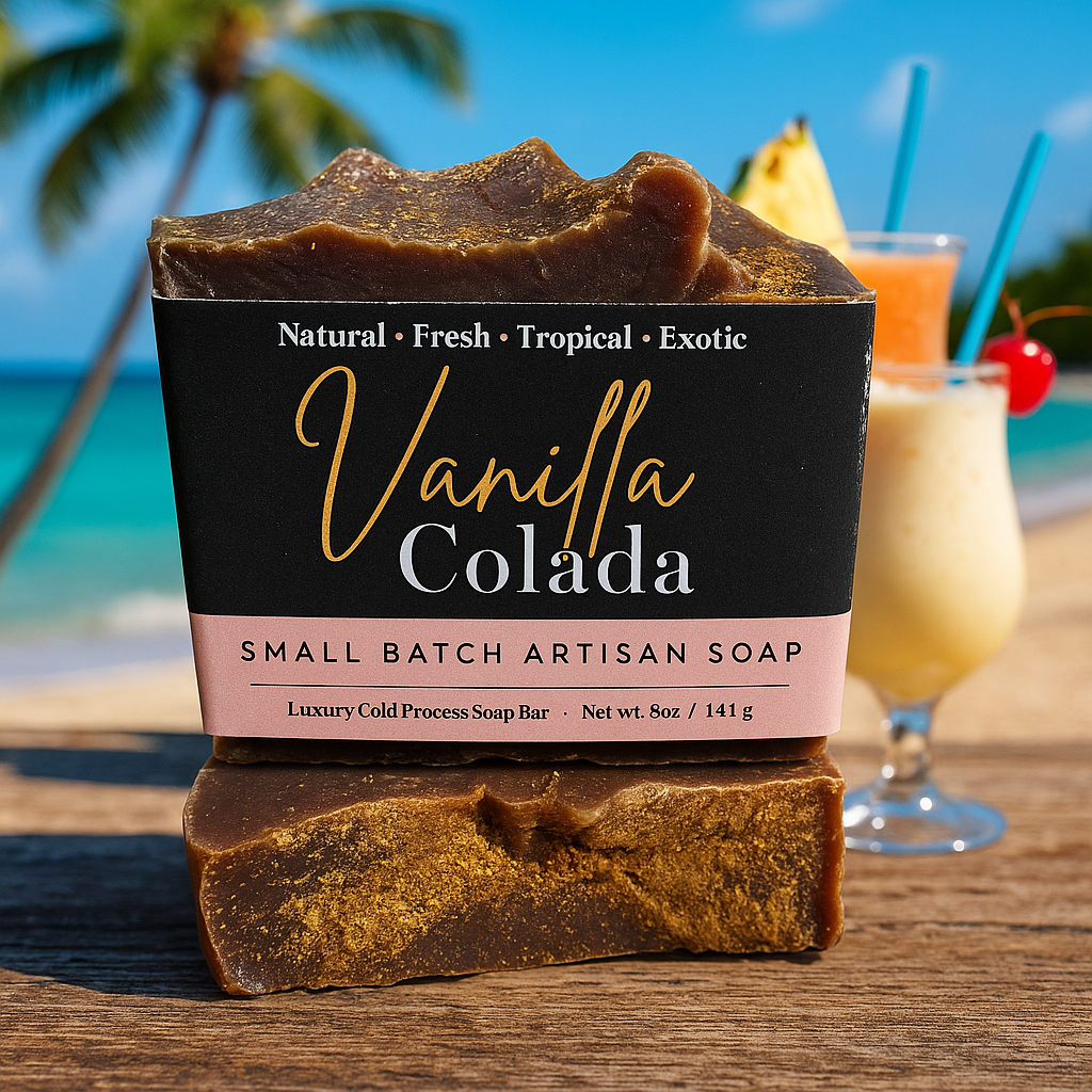 Vanilla Colada Bar Soap | Tropical Coconut + Vanilla Glow Bar (5oz)