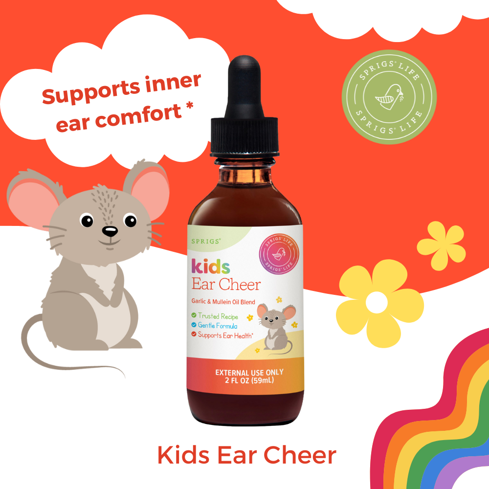Kids Ear Cheer – Garlic & Mullein Herbal Ear Oil | 2 oz