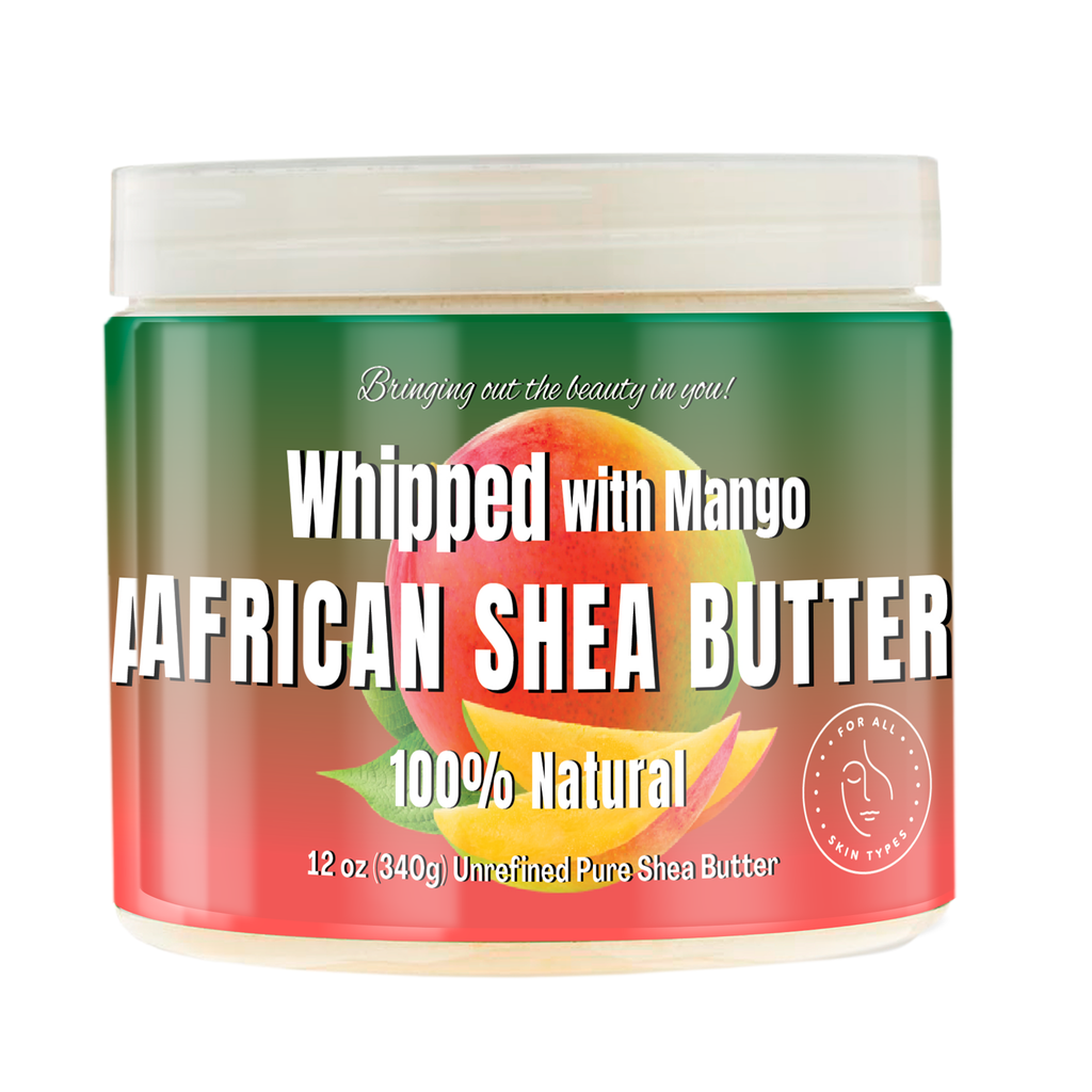 Whipped African Ivory Shea Butter, Mango - 12oz