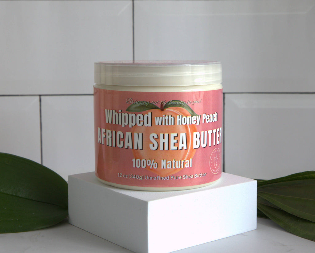 Whipped African Ivory Shea Butter – Honey Peach (12 oz)