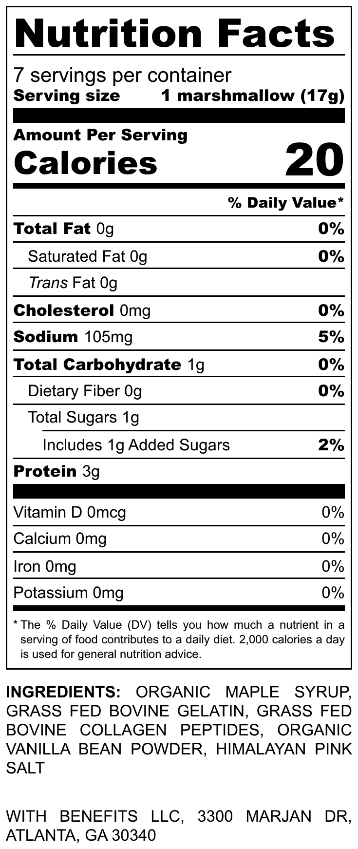 Vanilla Bean Functional Marshmallows – 12g Collagen | 7 Count (Seasonal)